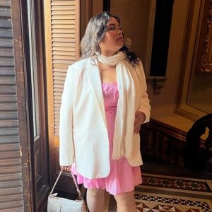 Abercrombie Oversized White Blazer